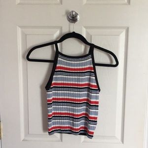 H&M Striped halter ribbed Tank